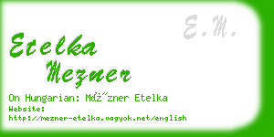 etelka mezner business card